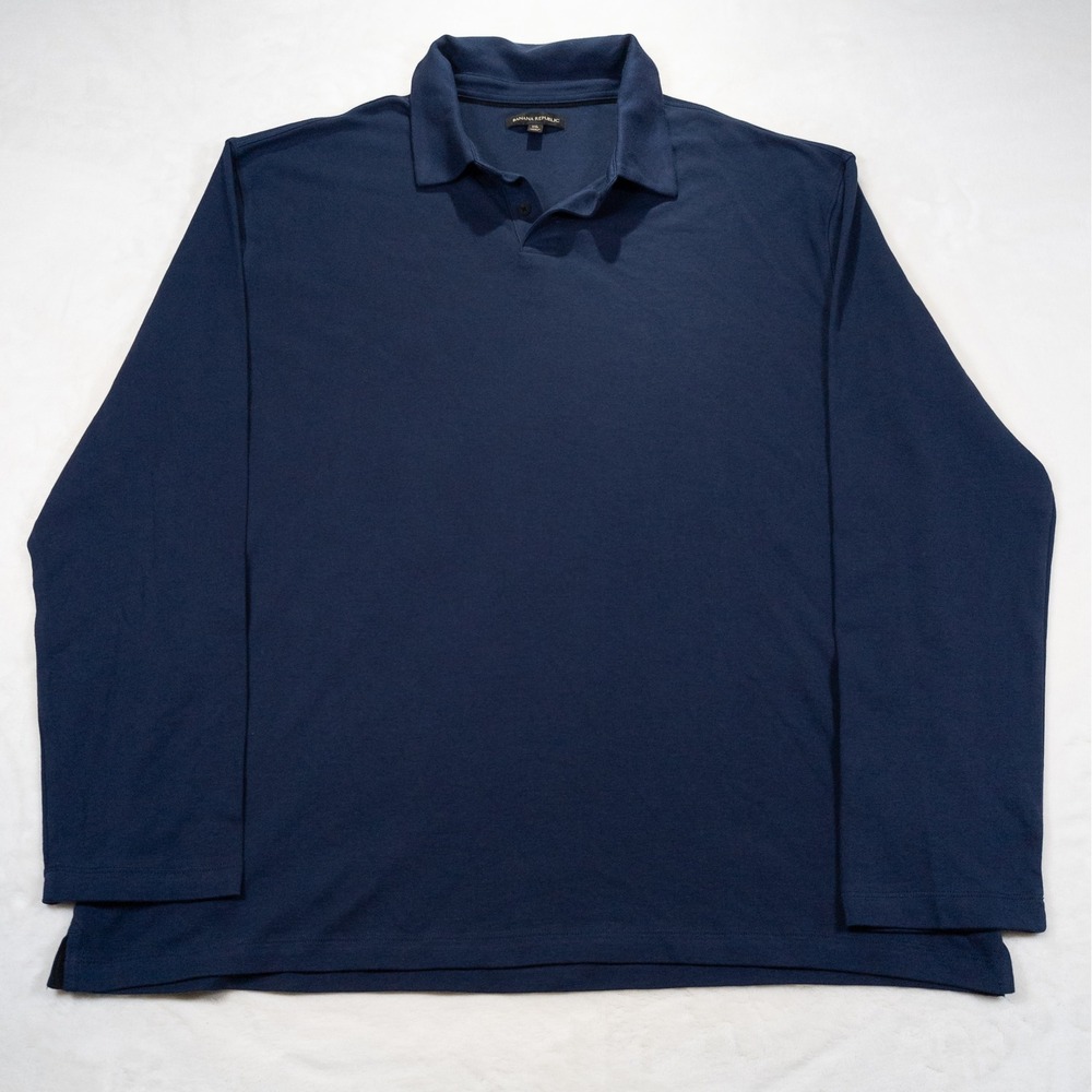 Banana Republic Polo Shirt Men XXL Navy Blue Preppy Classic Capsule Old Money